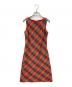 BURBERRY BLUE LABEL（バーバリーロンドンブルーレーベル）の古着「ノバチェックワンピース」｜レッド