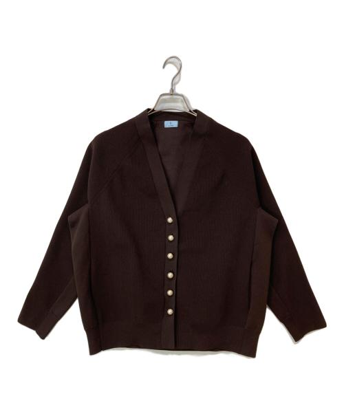 KUMIKYOKU（クミキョク）KUMIKYOKU (クミキョク) スポンディッシュニット カーディガン ブラウン サイズ:Fの古着・服飾アイテム