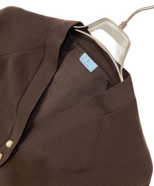 KUMIKYOKU（クミキョク）KUMIKYOKU (クミキョク) スポンディッシュニット カーディガン ブラウン サイズ:Fの古着・服飾アイテム
