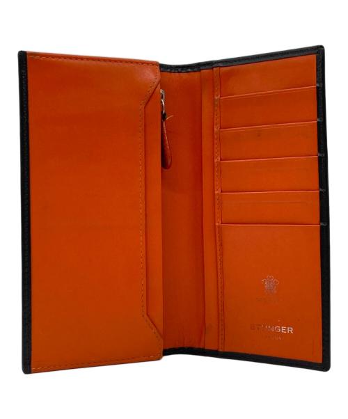 ETTINGER（エッティンガー）ETTINGER (エッティンガー) SLIM LONG WALLET ブラック×オレンジ サイズ:-の古着・服飾アイテム