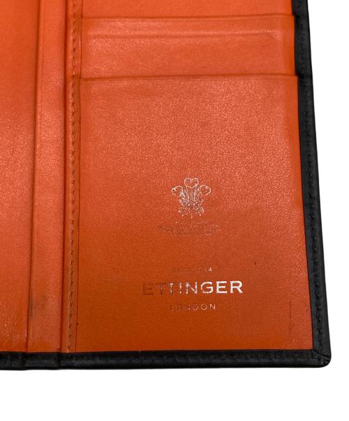 ETTINGER（エッティンガー）ETTINGER (エッティンガー) SLIM LONG WALLET ブラック×オレンジ サイズ:-の古着・服飾アイテム