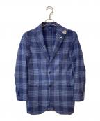 L.B.M.1911エルビーエム1911）の古着「ウールチェックテーラードジャケット」｜ブルー