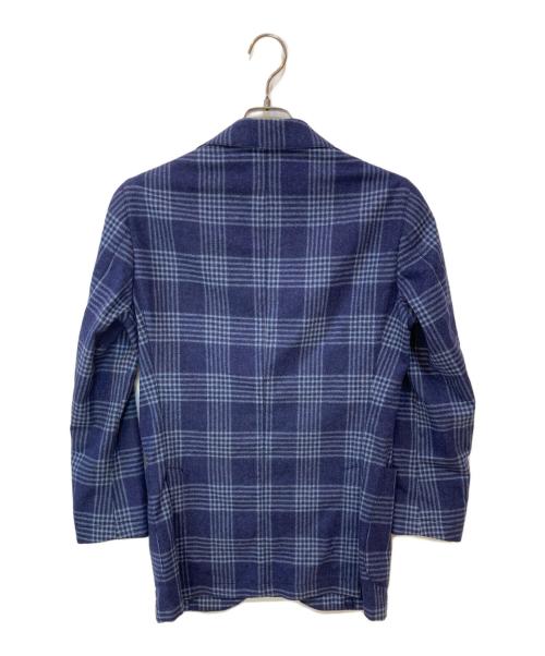 L.B.M.1911（エルビーエム1911）L.B.M.1911 (エルビーエム1911) ウールチェックテーラードジャケット ブルー サイズ:42の古着・服飾アイテム
