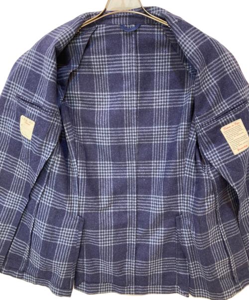 L.B.M.1911（エルビーエム1911）L.B.M.1911 (エルビーエム1911) ウールチェックテーラードジャケット ブルー サイズ:42の古着・服飾アイテム