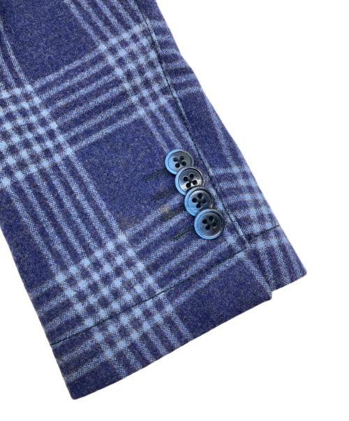 L.B.M.1911（エルビーエム1911）L.B.M.1911 (エルビーエム1911) ウールチェックテーラードジャケット ブルー サイズ:42の古着・服飾アイテム