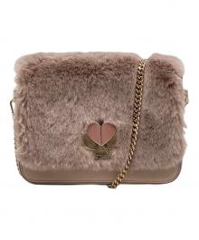 Kate Spade（ケイトスペード）の古着「ニコラ ファーツイストロック チェーンショルダーバッグ」｜ピンク