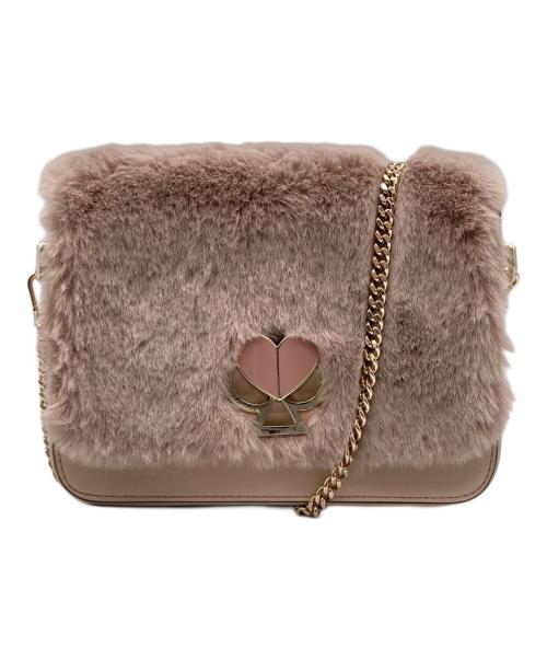 Kate Spade（ケイトスペード）Kate Spade (ケイトスペード) ニコラ ファーツイストロック チェーンショルダーバッグ ピンクの古着・服飾アイテム