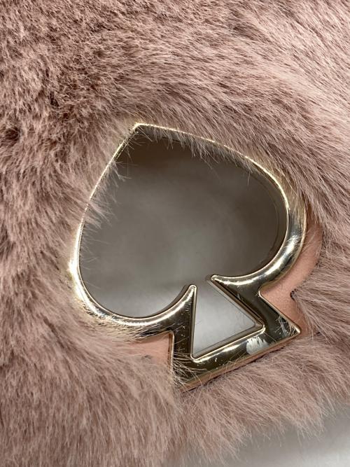 Kate Spade（ケイトスペード）Kate Spade (ケイトスペード) ニコラ ファーツイストロック チェーンショルダーバッグ ピンクの古着・服飾アイテム