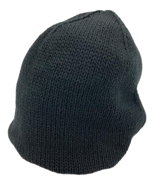 NUMBER (N)INE（ナンバーナイン）NUMBER (N)INE (ナンバーナイン) 05SS 裏地ボーダー バルーン ニットキャップ ブラック×グレー サイズ:ONESIZEの古着・服飾アイテム