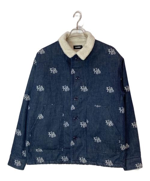 X-LARGE（エクストララージ）X-LARGE (エクストララージ) LOGO DENIM BOA JACKET インディゴ サイズ:Lの古着・服飾アイテム