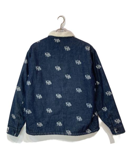 X-LARGE（エクストララージ）X-LARGE (エクストララージ) LOGO DENIM BOA JACKET インディゴ サイズ:Lの古着・服飾アイテム