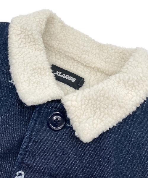 X-LARGE（エクストララージ）X-LARGE (エクストララージ) LOGO DENIM BOA JACKET インディゴ サイズ:Lの古着・服飾アイテム
