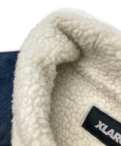 X-LARGE（エクストララージ）X-LARGE (エクストララージ) LOGO DENIM BOA JACKET インディゴ サイズ:Lの古着・服飾アイテム
