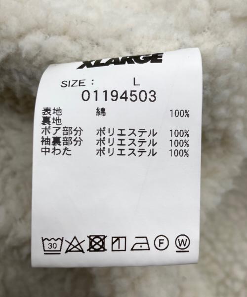 X-LARGE（エクストララージ）X-LARGE (エクストララージ) LOGO DENIM BOA JACKET インディゴ サイズ:Lの古着・服飾アイテム