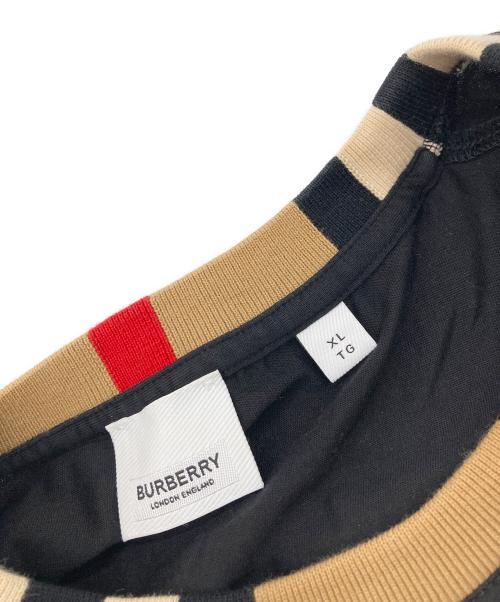 BURBERRY（バーバリー）BURBERRY (バーバリー) Jalad Check Neck Long sleeve T-Shirt ブラック サイズ:XLの古着・服飾アイテム