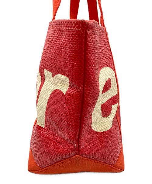 SUPREME（シュプリーム）SUPREME (シュプリーム) Raffia Tote Bag レッド サイズ:-の古着・服飾アイテム