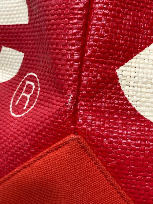 SUPREME（シュプリーム）SUPREME (シュプリーム) Raffia Tote Bag レッド サイズ:-の古着・服飾アイテム