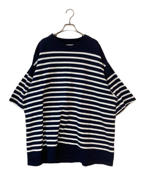 BLURHMS（ブラームス）BLURHMS (ブラームス) Border Super Size Tee ネイビー サイズ:Ｆreeの古着・服飾アイテム