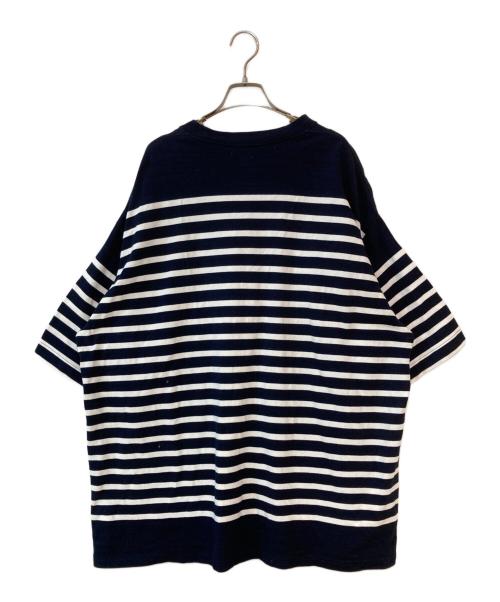 BLURHMS（ブラームス）BLURHMS (ブラームス) Border Super Size Tee ネイビー サイズ:Ｆreeの古着・服飾アイテム