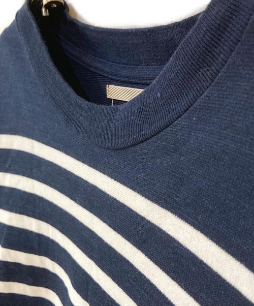 BLURHMS（ブラームス）BLURHMS (ブラームス) Border Super Size Tee ネイビー サイズ:Ｆreeの古着・服飾アイテム