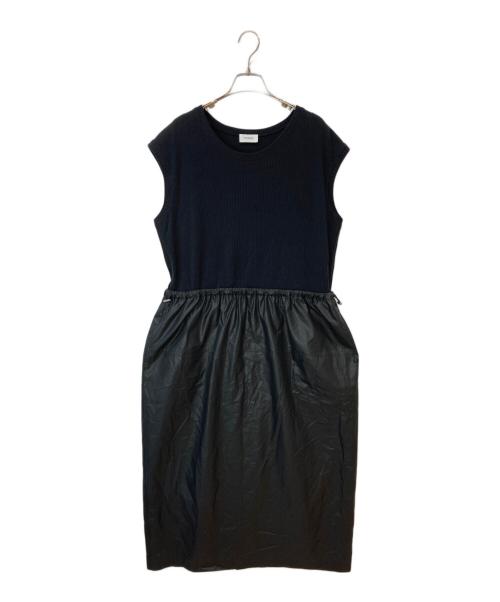 MOGA（モガ）MOGA (モガ) ランダムテレコ×ワックスタイプライタードッキングワンピース ブラック サイズ:13の古着・服飾アイテム