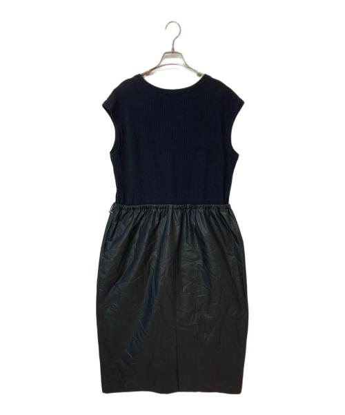 MOGA（モガ）MOGA (モガ) ランダムテレコ×ワックスタイプライタードッキングワンピース ブラック サイズ:13の古着・服飾アイテム