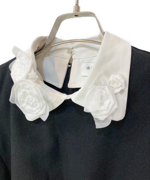 YUMI KATSURA（ユミカツラ）YUMI KATSURA (ユミカツラ) CELFORD (セルフォード) ローズユミカラーAラインワンピース ブラック サイズ:36の古着・服飾アイテム