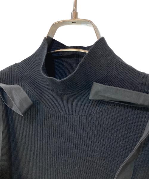 Lily Brown（リリーブラウン）Lily Brown (リリーブラウン) フリルビスチェセットニットワンピース ブラック サイズ:Fの古着・服飾アイテム