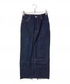 anuansアニュアンス）の古着「シームデザインデニムタイトスカート」｜インディゴ