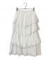 JILL STUART (ジルスチュアート) コットンシフォンランダムティアード ロングスカート ホワイト サイズ:4：5000円