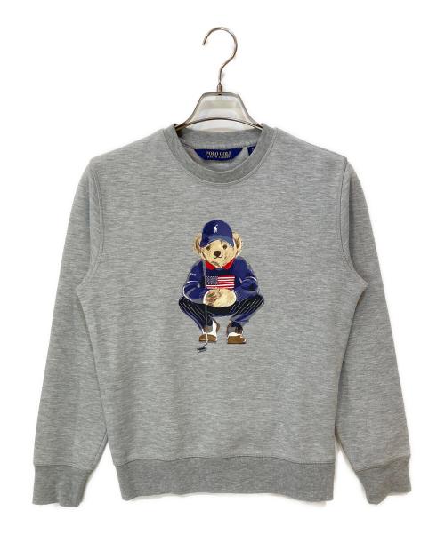 POLO GOLF（ポロ ゴルフ）POLO GOLF (ポロ ゴルフ) ポロベアプリントスウェット グレー サイズ:XSの古着・服飾アイテム