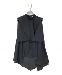 ENFOLD（エンフォルド）の古着「PEジョーゼット アシンメタックTANK TOP」｜グレー