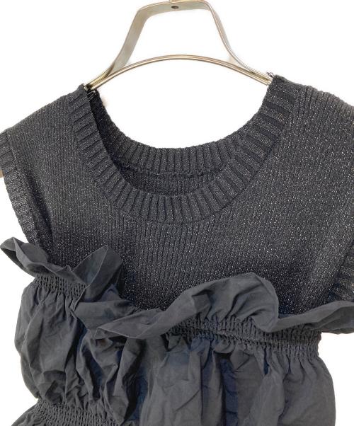 CAPRICIEUX LE'MAGE（カプリシューレマージュ）CAPRICIEUX LE'MAGE (カプリシューレマージュ) ビスチェSETラメワンピース ブラック サイズ:TMの古着・服飾アイテム