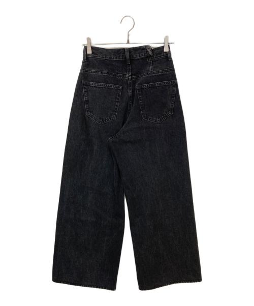 moussy（マウジー）moussy (マウジー) CROSS WAIST WIDE STRAIGHT ブラック サイズ:1の古着・服飾アイテム