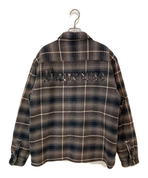 SUPREME（シュプリーム）SUPREME (シュプリーム) 22FW Faux Shearling Lined Flannel Shirt ベージュ サイズ:Mの古着・服飾アイテム