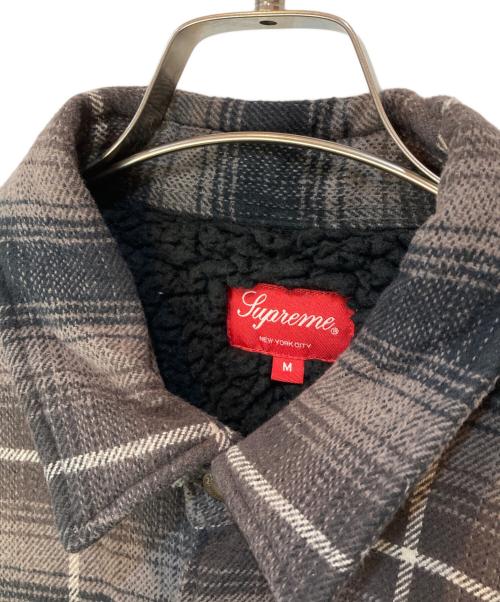 SUPREME（シュプリーム）SUPREME (シュプリーム) 22FW Faux Shearling Lined Flannel Shirt ベージュ サイズ:Mの古着・服飾アイテム
