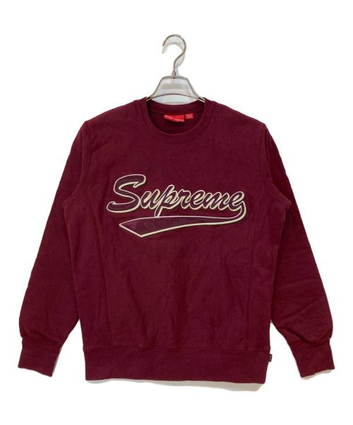 SUPREME（シュプリーム）SUPREME (シュプリーム) 16FW Brush Script Crewneck スウェット ボルドー サイズ:Sの古着・服飾アイテム