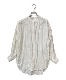 SHENERY（シーナリー）の古着「袖ボリュームバンドカラーリネンシャツ」｜ホワイト