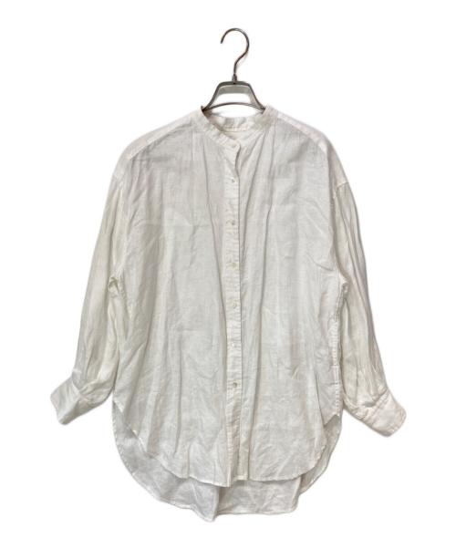 SHENERY（シーナリー）SHENERY (シーナリー) 袖ボリュームバンドカラーリネンシャツ ホワイト サイズ:Fの古着・服飾アイテム