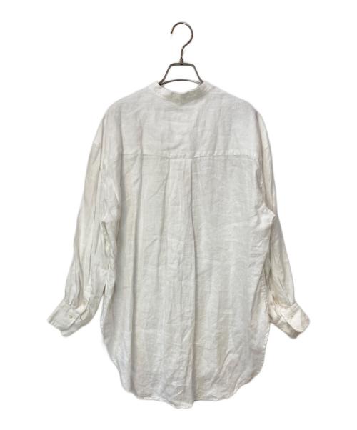 SHENERY（シーナリー）SHENERY (シーナリー) 袖ボリュームバンドカラーリネンシャツ ホワイト サイズ:Fの古着・服飾アイテム