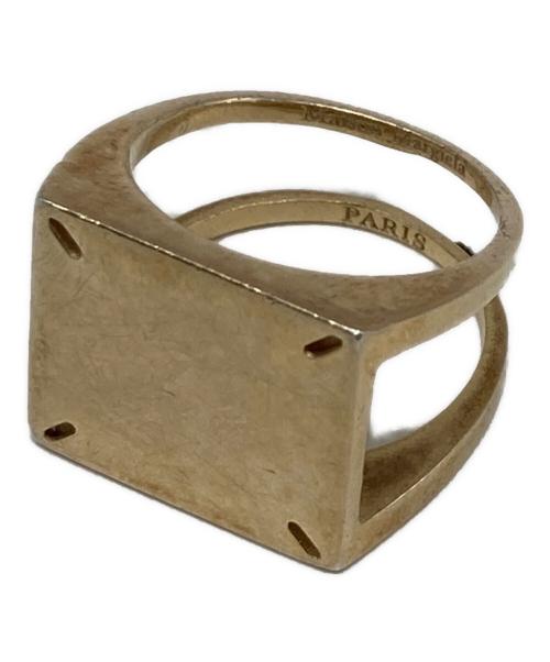 Maison Margiela（メゾンマルジェラ）Maison Margiela (メゾンマルジェラ) 4ステッチシグネットリング ゴールドカラー サイズ:S/12号の古着・服飾アイテム