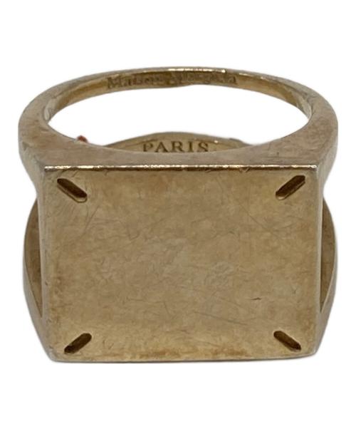 Maison Margiela（メゾンマルジェラ）Maison Margiela (メゾンマルジェラ) 4ステッチシグネットリング ゴールドカラー サイズ:S/12号の古着・服飾アイテム