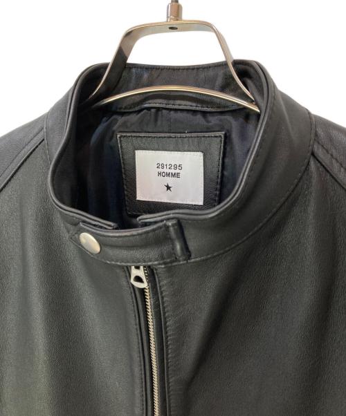 291295=HOMME（ニーキューイチニーキューゴオム）291295=HOMME (ニーキューイチニーキューゴオム) シングルライダースジャケット ブラック サイズ:2の古着・服飾アイテム