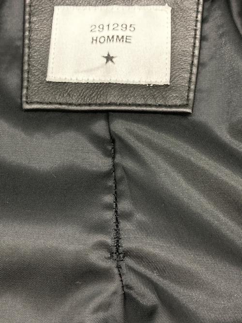 291295=HOMME（ニーキューイチニーキューゴオム）291295=HOMME (ニーキューイチニーキューゴオム) シングルライダースジャケット ブラック サイズ:2の古着・服飾アイテム
