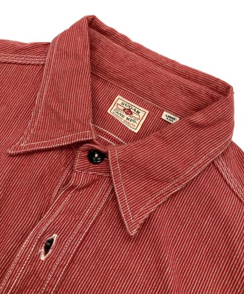 SUGAR CANE（シュガーケーン）SUGAR CANE (シュガーケーン) JEAN CODE WORK SHIRT レッド サイズ:Lの古着・服飾アイテム