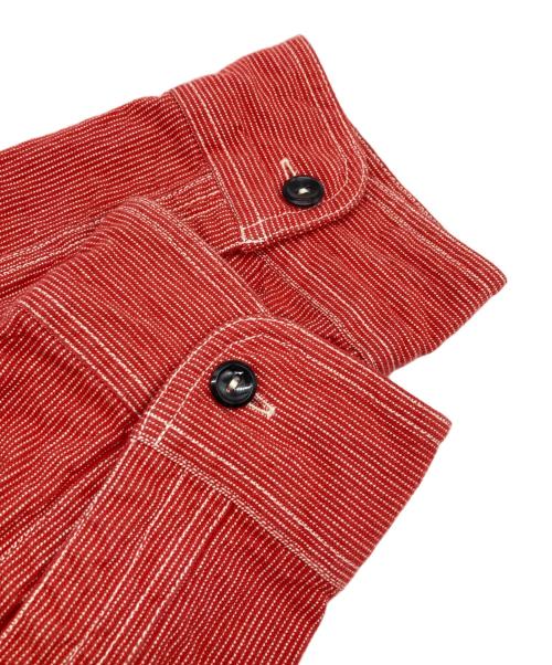 SUGAR CANE（シュガーケーン）SUGAR CANE (シュガーケーン) JEAN CODE WORK SHIRT レッド サイズ:Lの古着・服飾アイテム