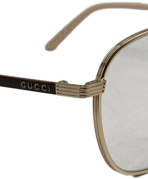 GUCCI（グッチ）GUCCI (グッチ) ボストン メガネ シルバー サイズ:51□19-145-45の古着・服飾アイテム