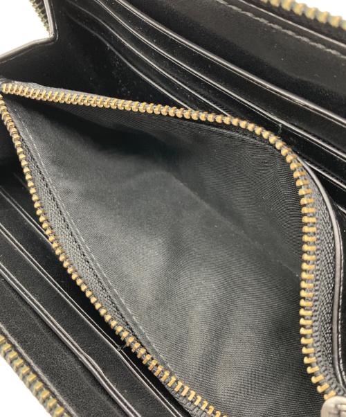 COACH（コーチ）COACH (コーチ) ペイサーコレクション シグネチャー レザー ラウンドファスナー 長財布 ブラックの古着・服飾アイテム