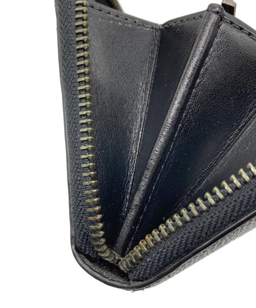 COACH（コーチ）COACH (コーチ) ペイサーコレクション シグネチャー レザー ラウンドファスナー 長財布 ブラックの古着・服飾アイテム