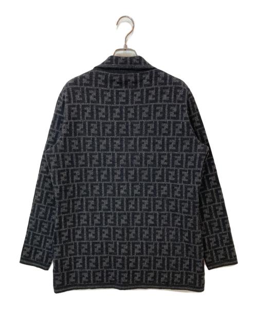 FENDI（フェンディ）FENDI (フェンディ) ズッカ柄襟付きカーディガン グレー サイズ:46の古着・服飾アイテム